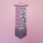 MADE TO ORDER 'Get Out Of My House' Pink Vegan Leather Pennant