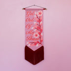 MADE TO ORDER 'Get Out Of My House' Pink Vegan Leather Pennant