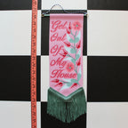 MADE TO ORDER 'Get Out Of My House' Pink Vegan Leather Pennant