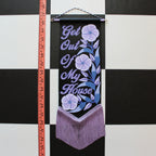 Get Out Of My House Vegan Leather Pennant