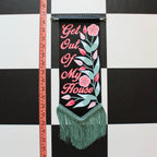 Get Out Of My House Vegan Leather Pennant