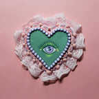 Heart Eyes Hand Painted Wall Hanging