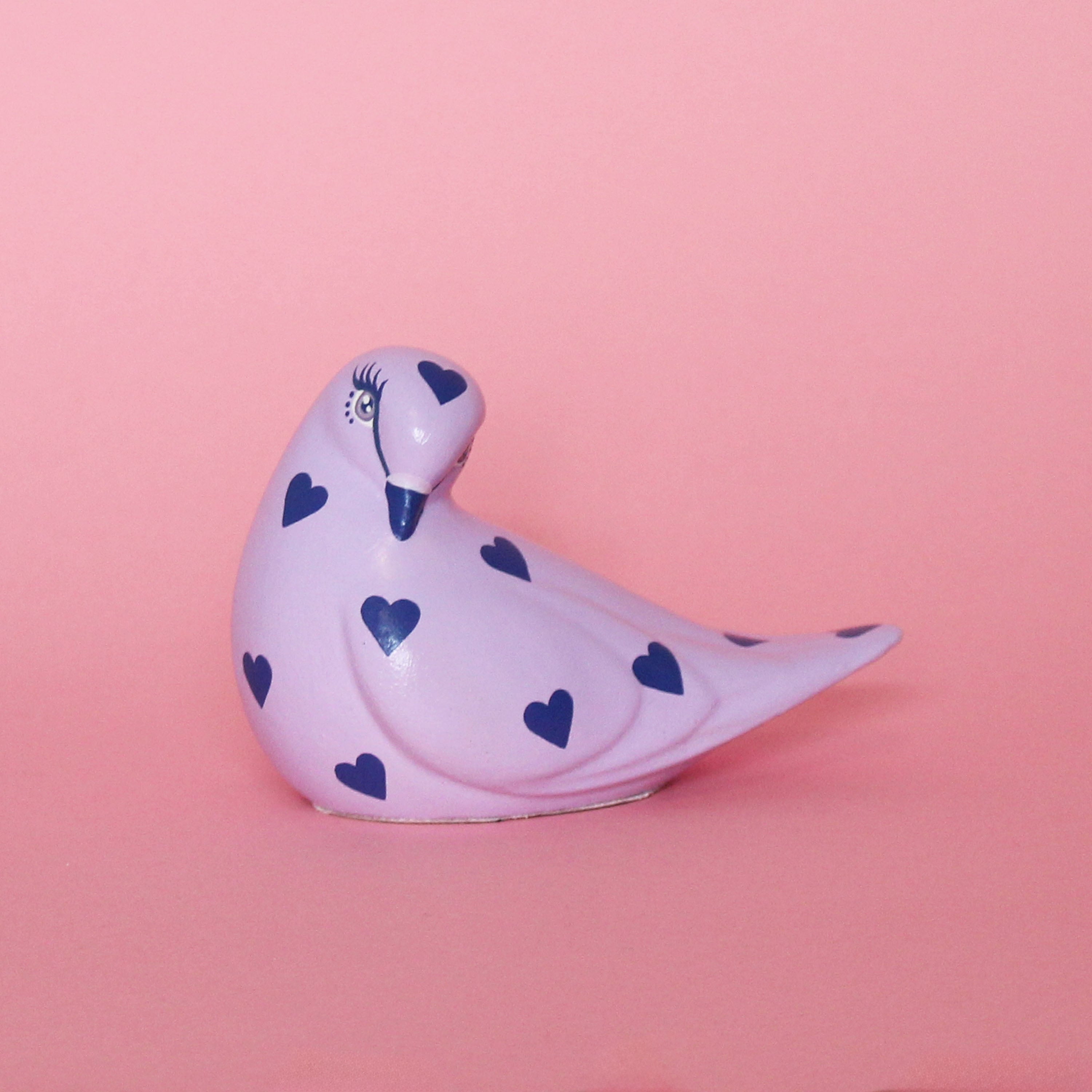 MADE TO ORDER Small Pigeon with Hearts