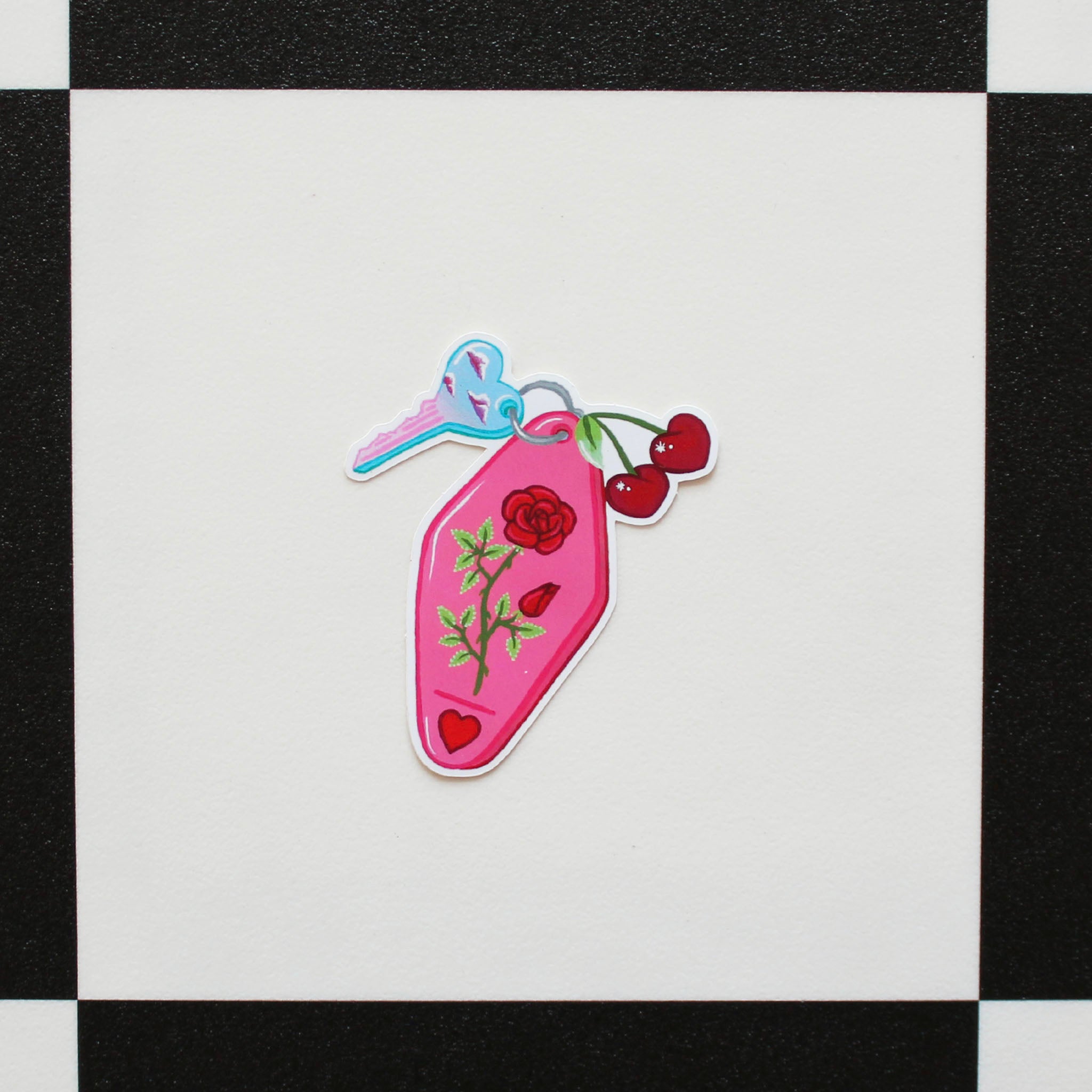 Motel Key Vinyl Sticker