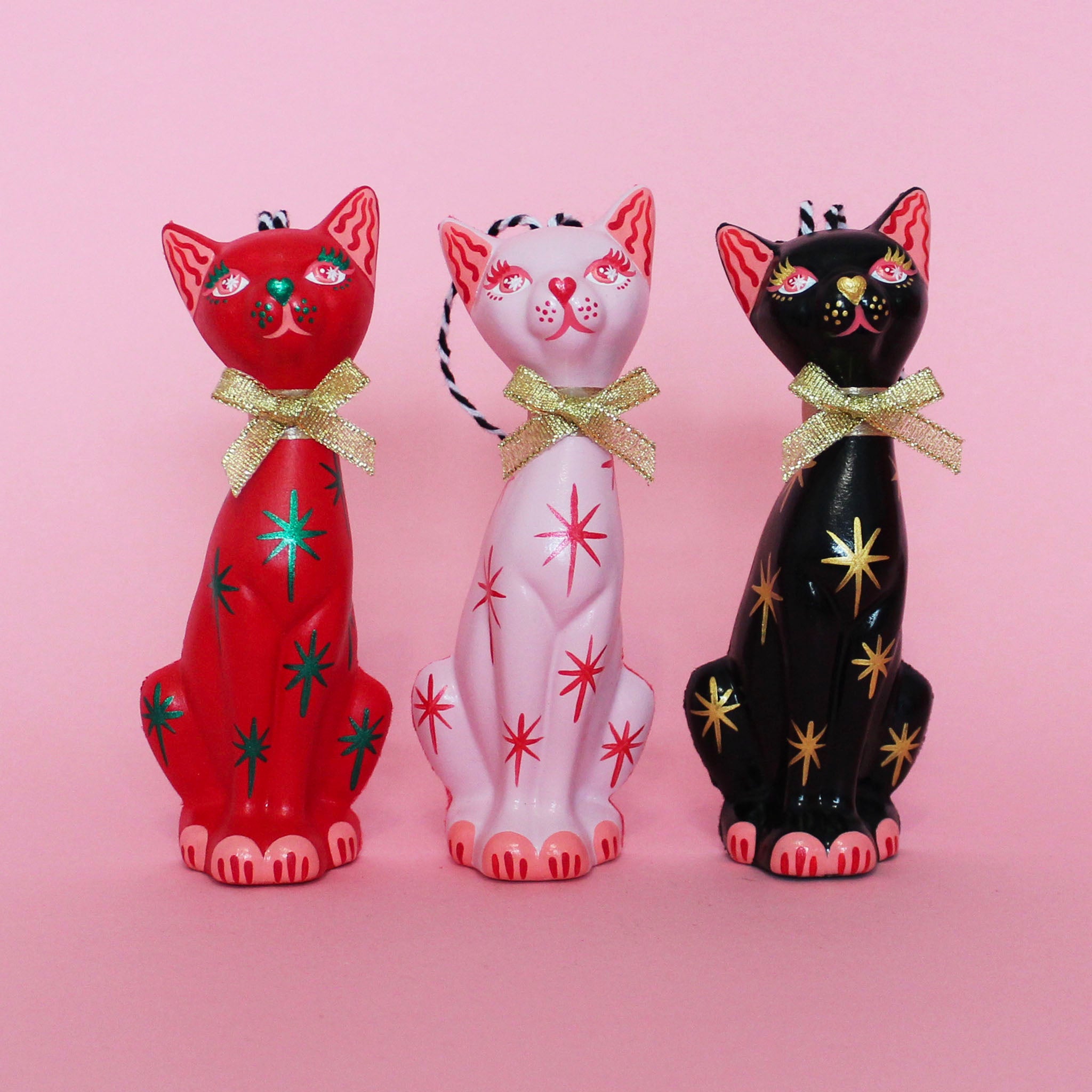 Kitschy Kitten Bauble Set of 3