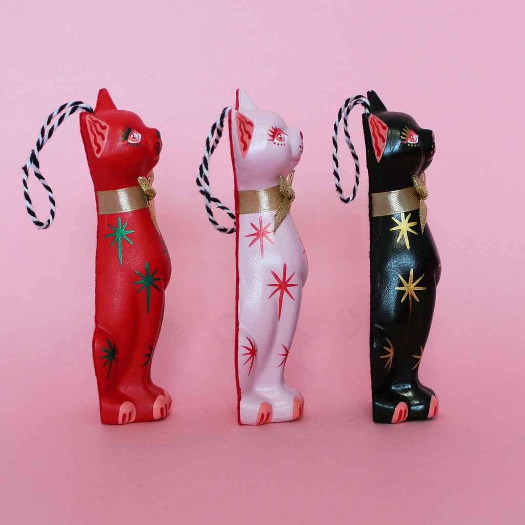 Kitschy Kitten Bauble Set of 3