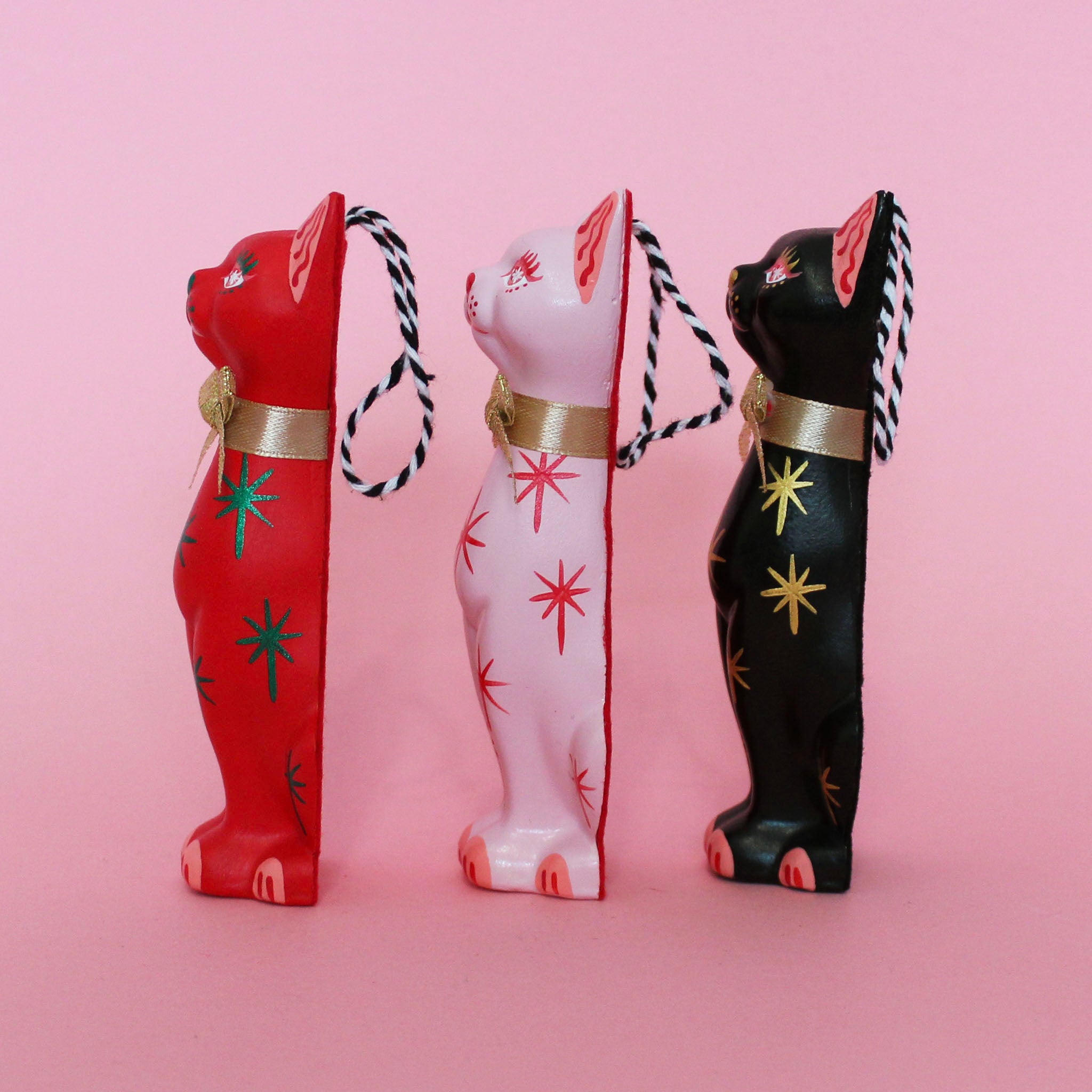 Kitschy Kitten Bauble Set of 3