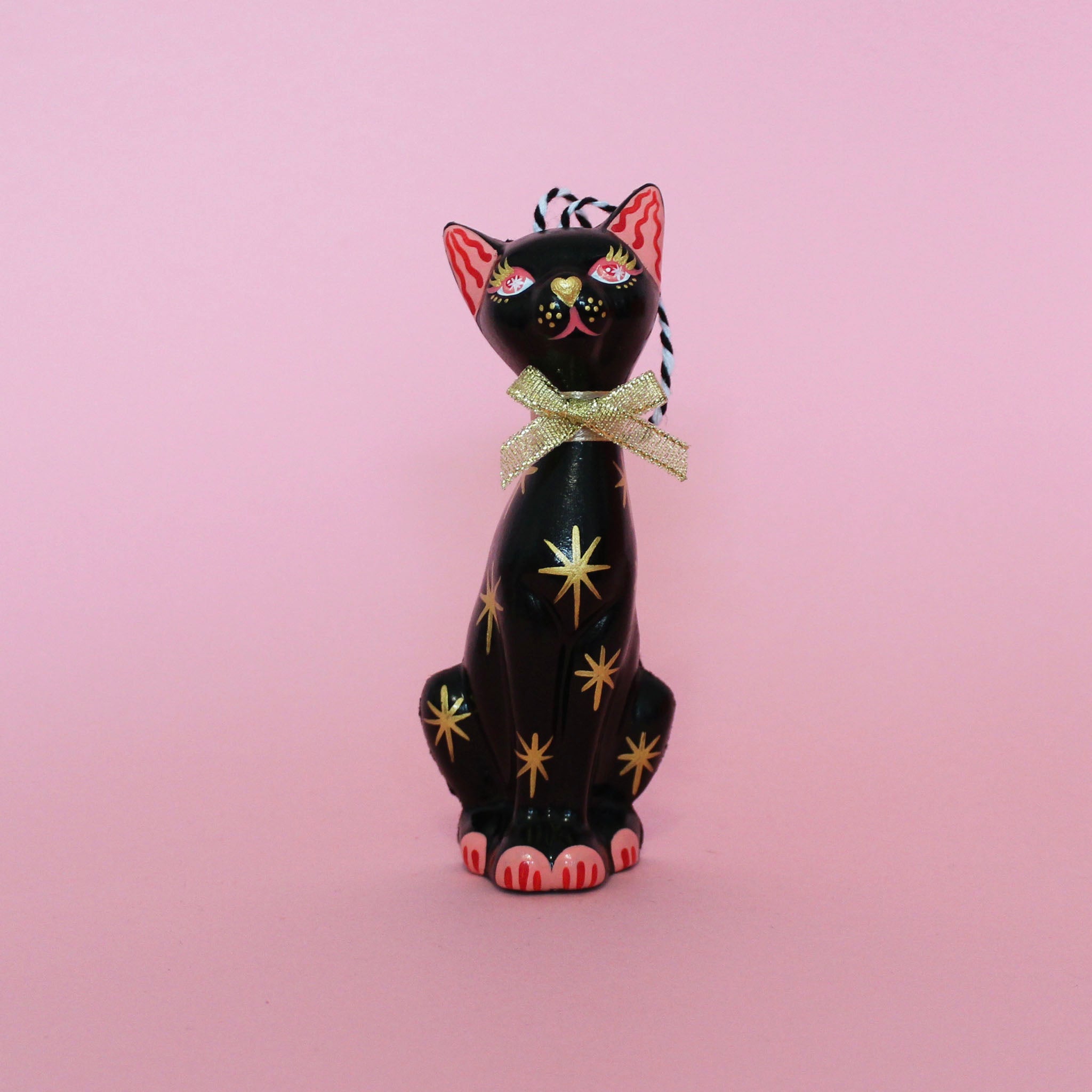 Black Kitschy Kitten Single Bauble