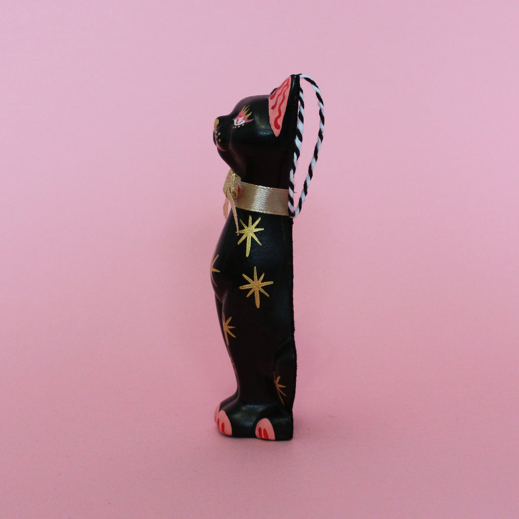 Black Kitschy Kitten Single Bauble