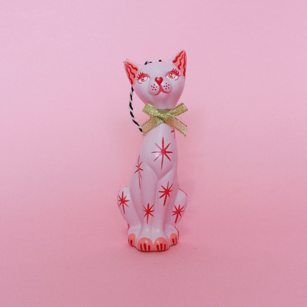 Pink Kitschy Kitten Single Bauble