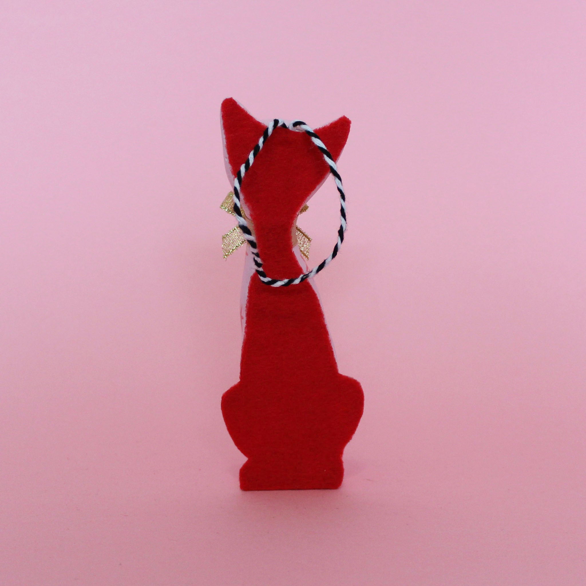 Pink Kitschy Kitten Single Bauble