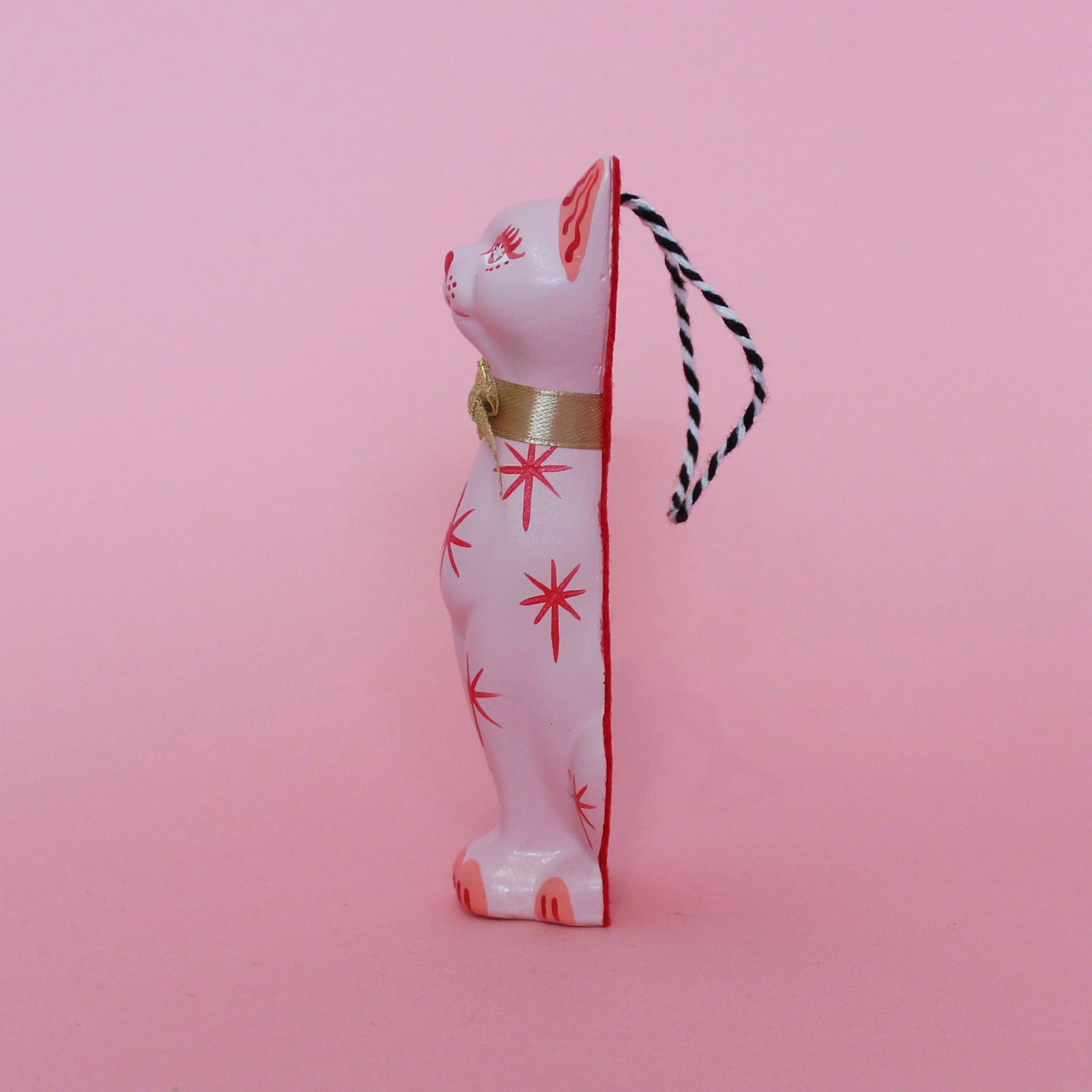 Pink Kitschy Kitten Single Bauble