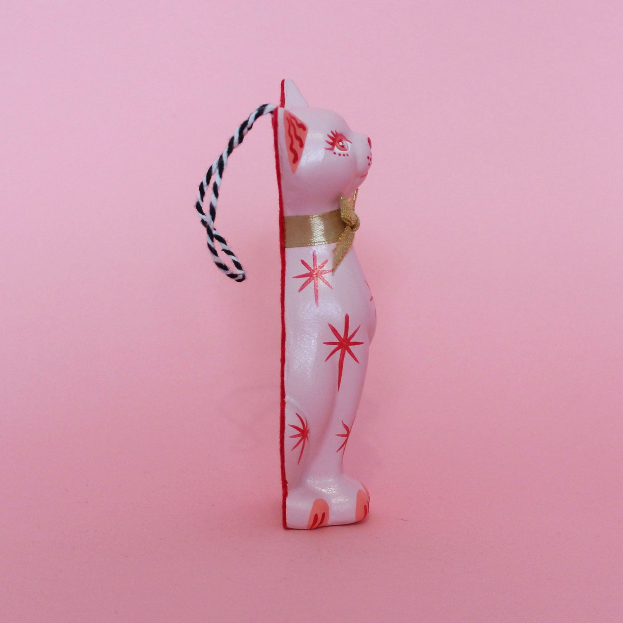 Pink Kitschy Kitten Single Bauble