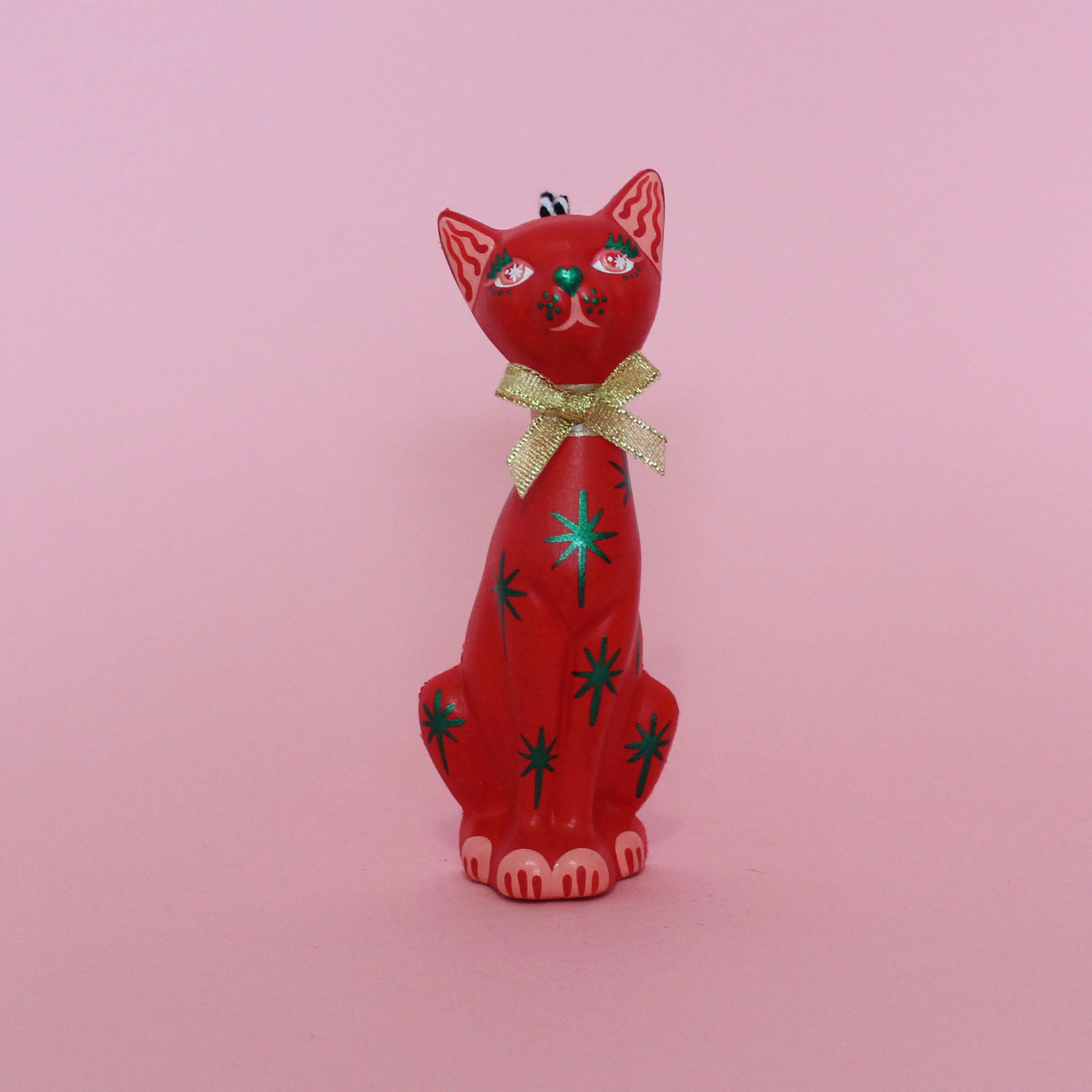 Red Kitschy Kitten Single Bauble