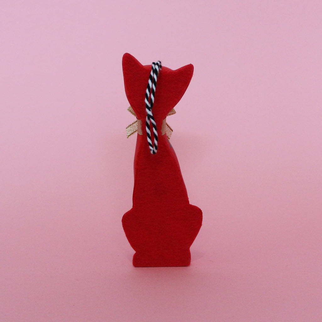 Red Kitschy Kitten Single Bauble