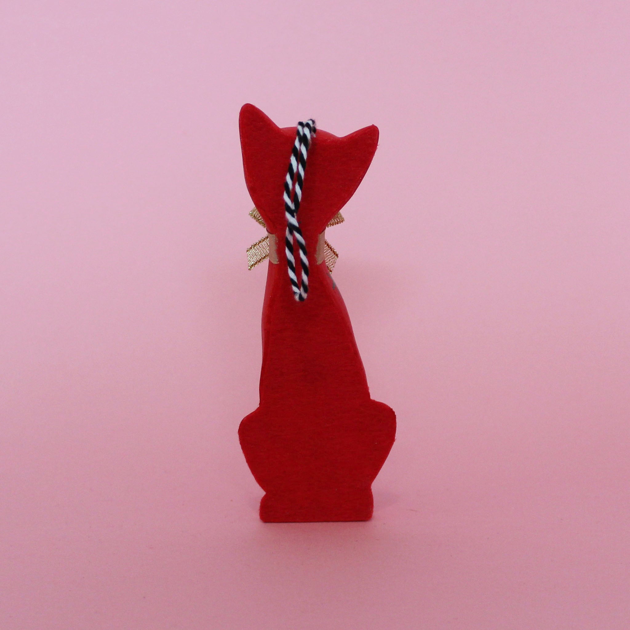 Red Kitschy Kitten Single Bauble