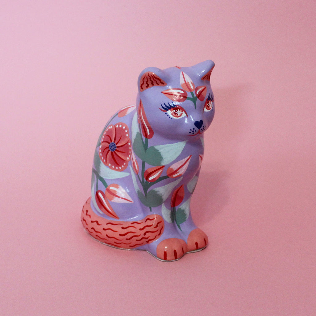 Large Kitschy Cat in Purple