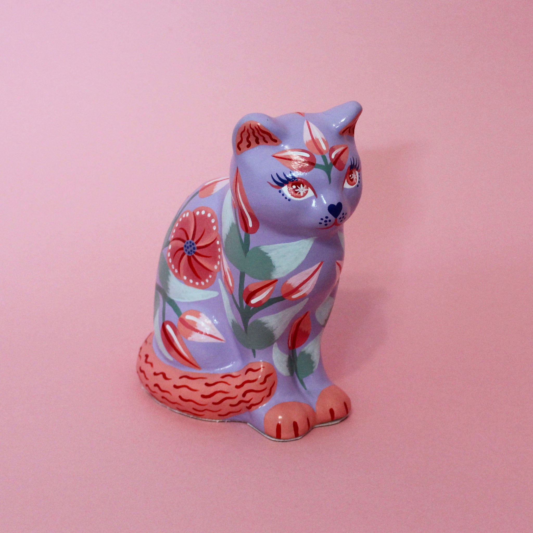 Large Kitschy Cat in Purple