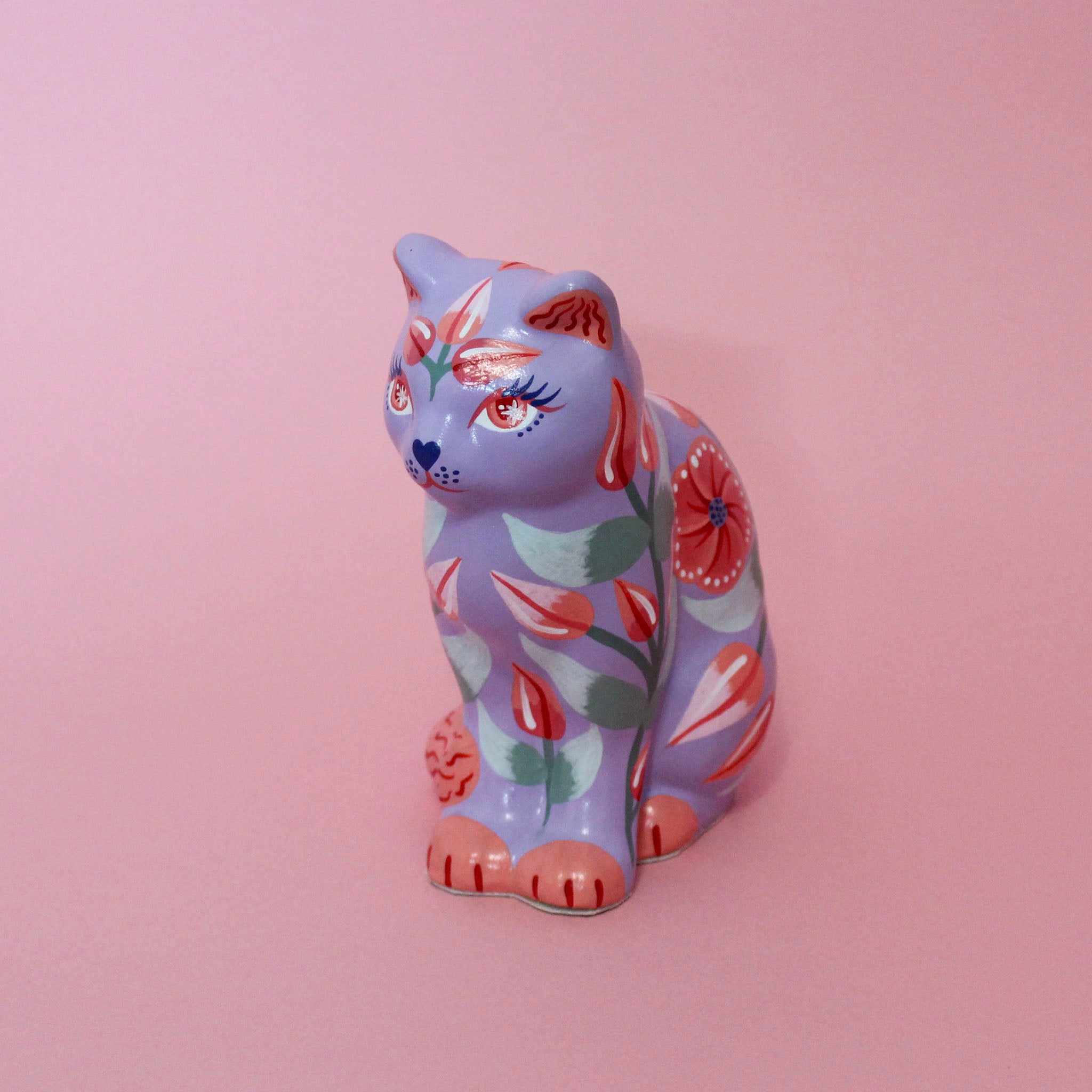 Large Kitschy Cat in Purple