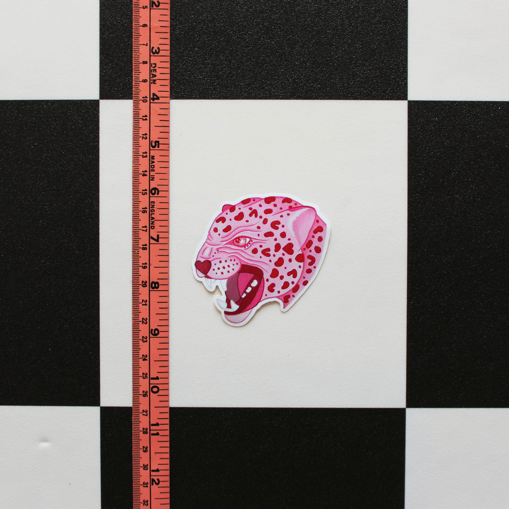 Pink Leopard Vinyl Sticker