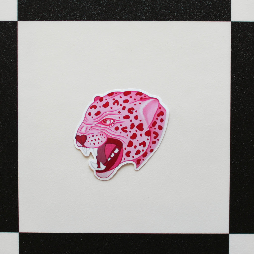Pink Leopard Vinyl Sticker