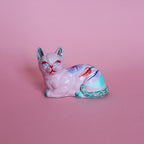 Small Loaf Kitschy Cat in Pink & Turquoise