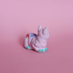 Small Loaf Kitschy Cat in Pink & Turquoise