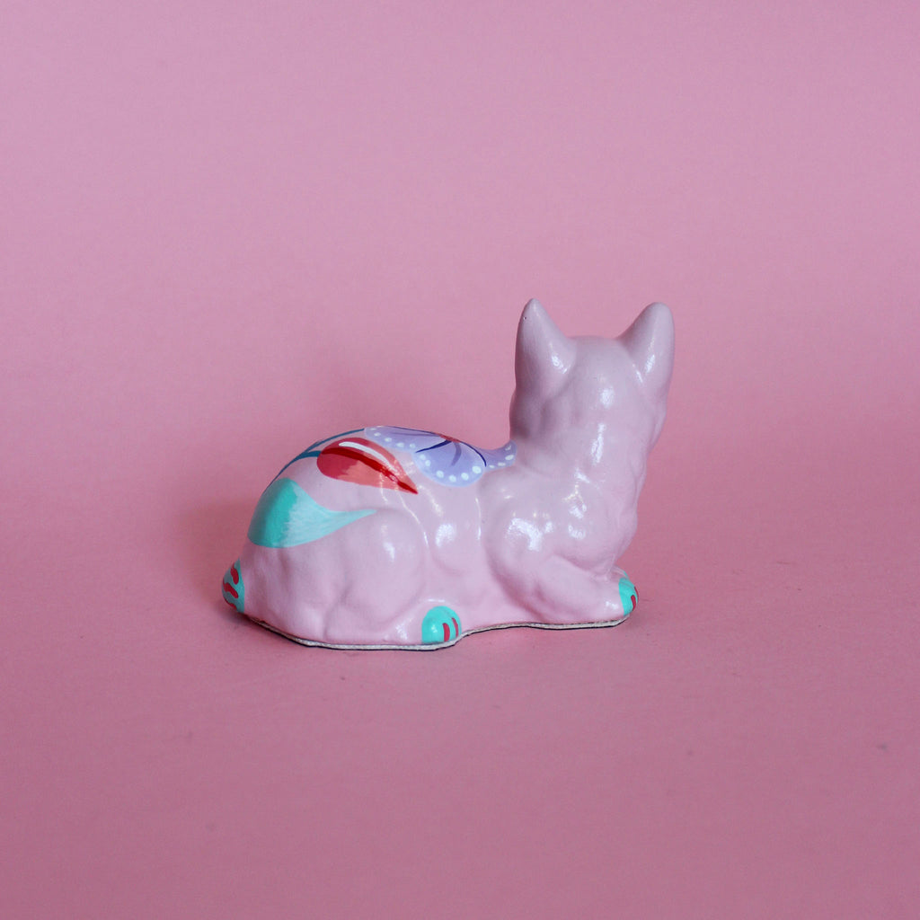 Small Loaf Kitschy Cat in Pink & Turquoise