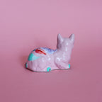 Small Loaf Kitschy Cat in Pink & Turquoise