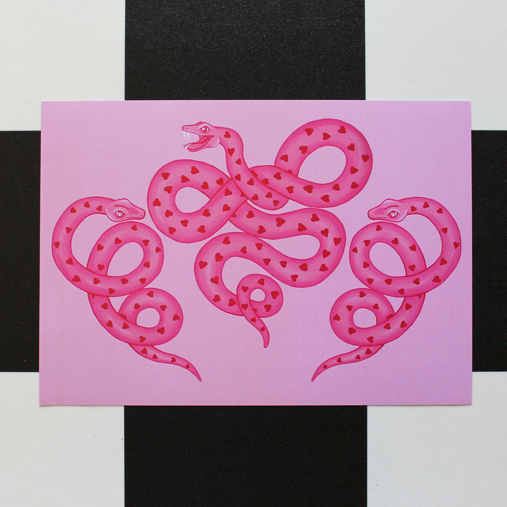 A4 Lovesnakes Art Print