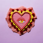 Heart Eyes Hand Painted Wall Hanging