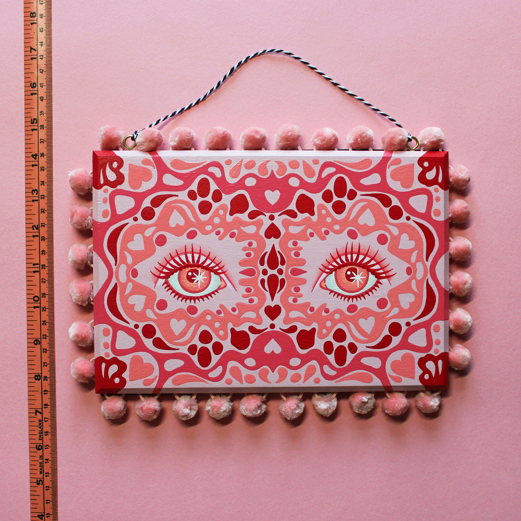 Funky Eyes Hand Painted Wall Hanging