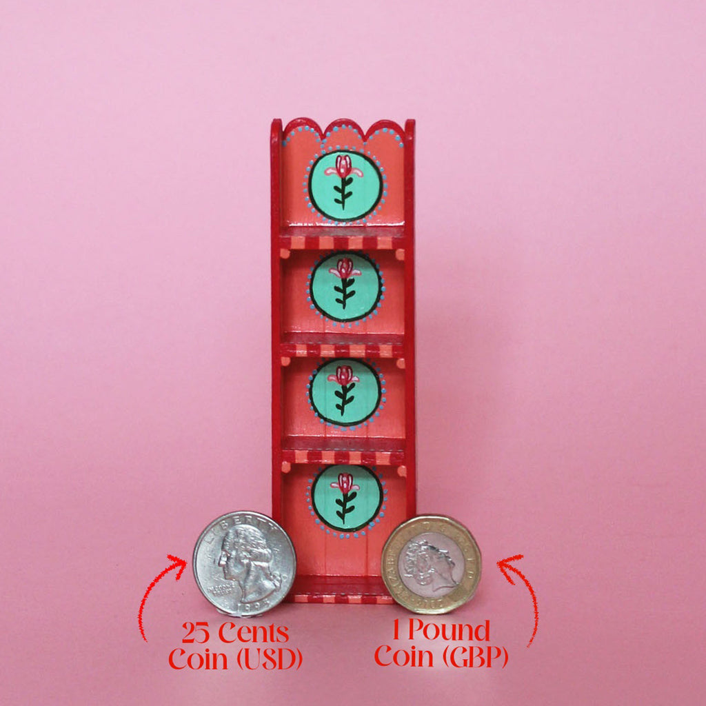 Pink Miniature Painted Shelf