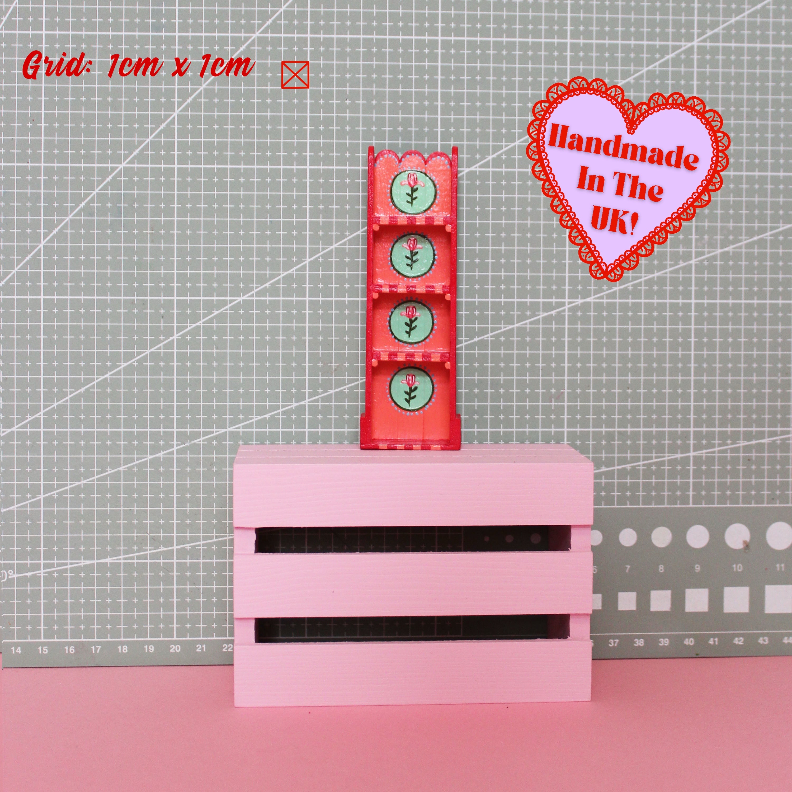 Pink Miniature Painted Shelf