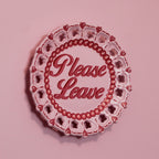 Hand Painted Please Leave Wall Plate