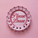 Hand Painted Please Leave Wall Plate