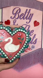 Lone Swan Hand Painted Wall Hanging