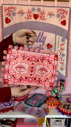 Funky Eyes Hand Painted Wall Hanging