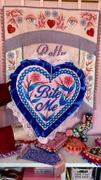 "Bite Me" Hand Painted Wall Hanging