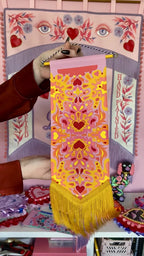 Abstract #4 Vegan Leather Pennant