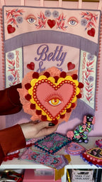 Heart Eyes Hand Painted Wall Hanging