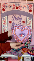 Heart Eyes Hand Painted Wall Hanging