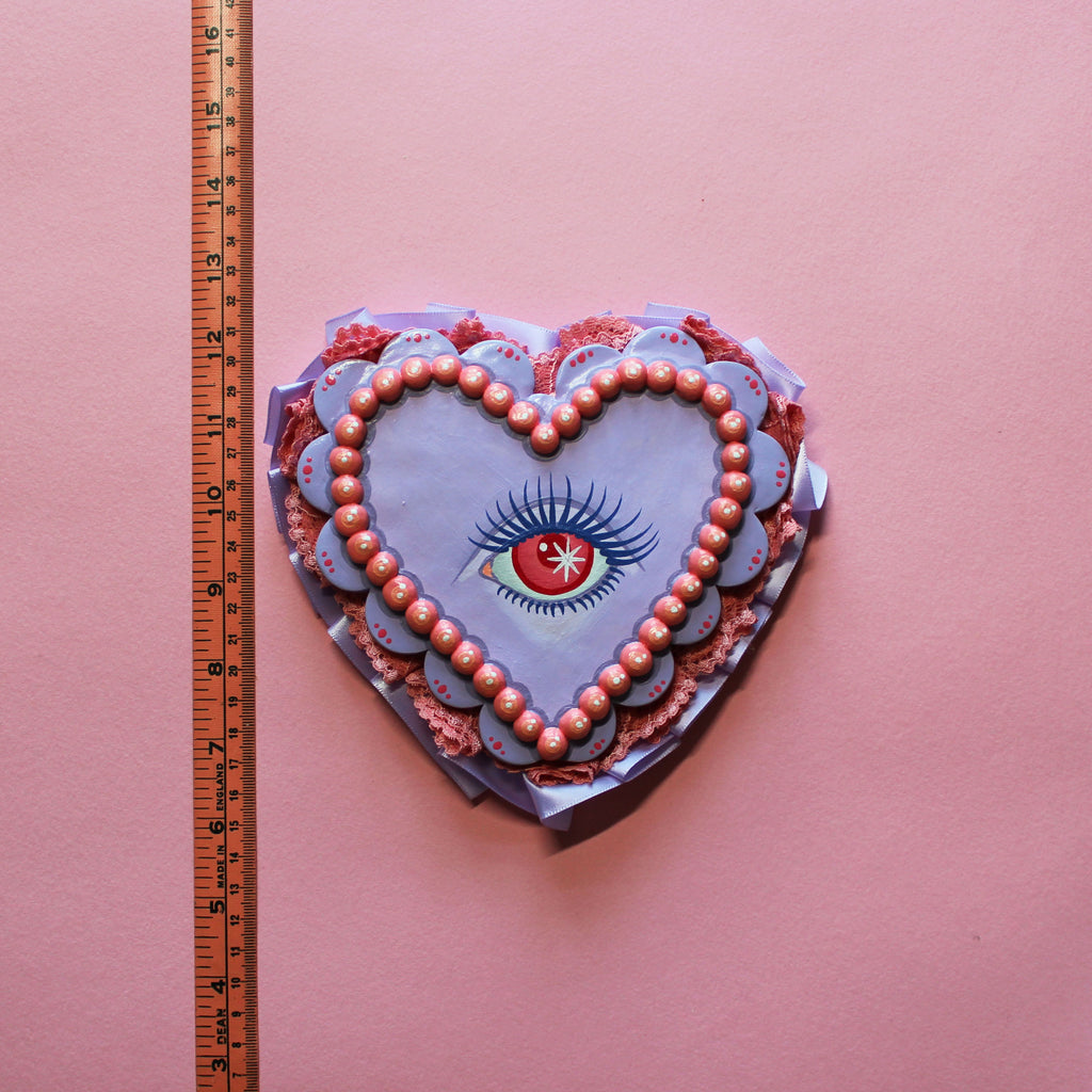 Heart Eyes Hand Painted Wall Hanging