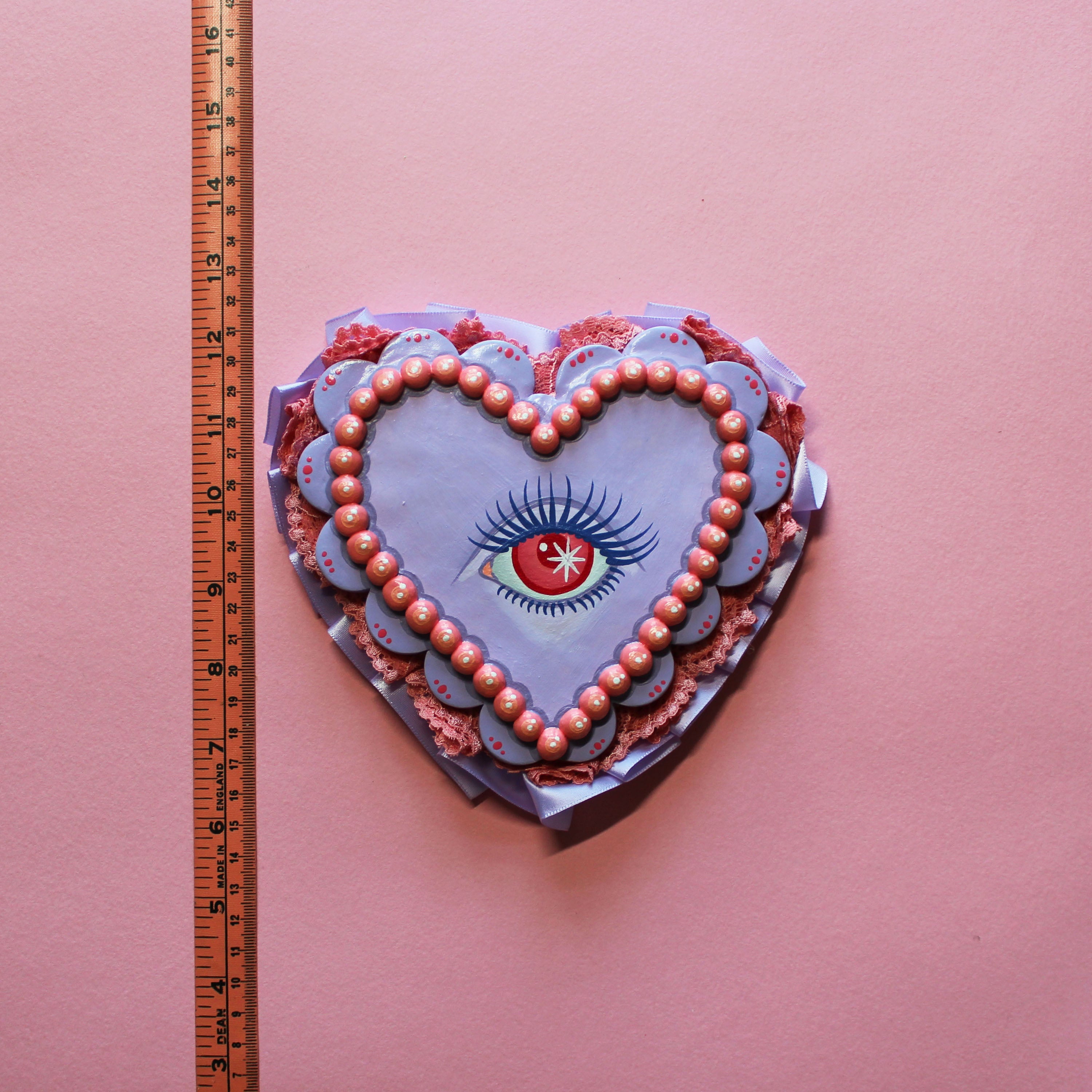 Heart Eyes Hand Painted Wall Hanging