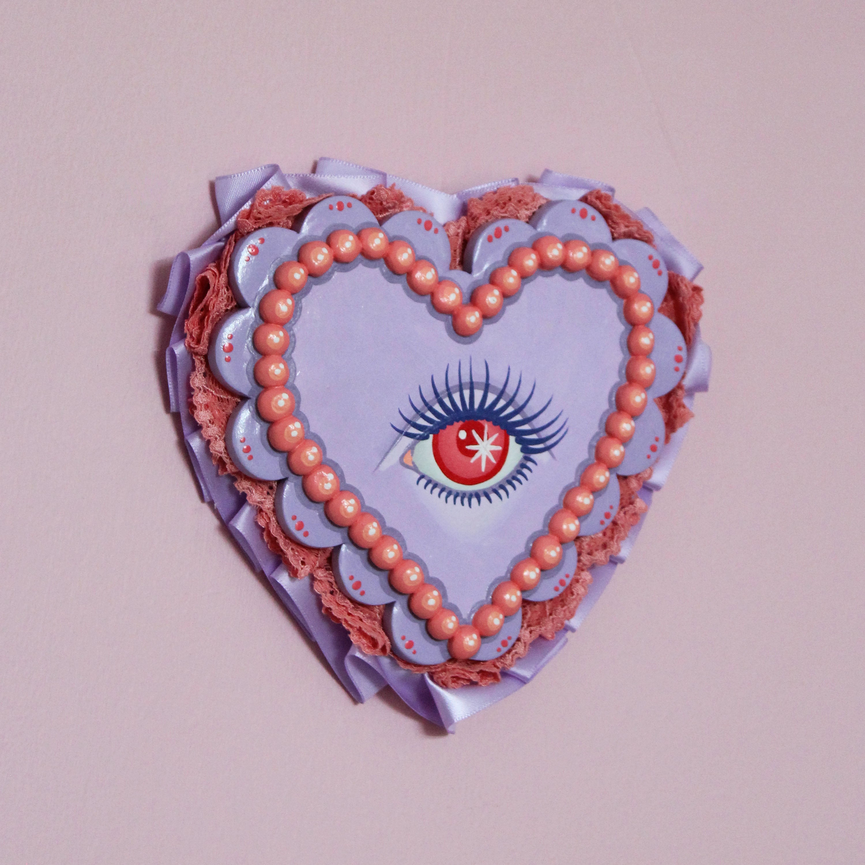 Heart Eyes Hand Painted Wall Hanging