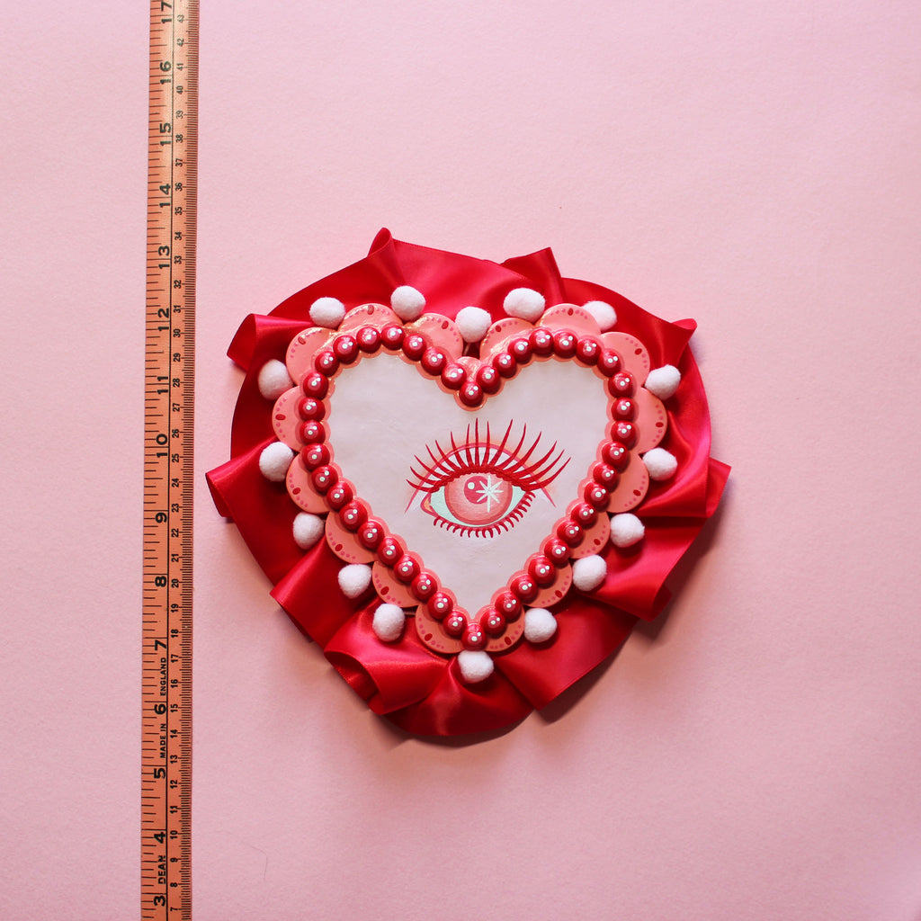 Heart Eyes Hand Painted Wall Hanging