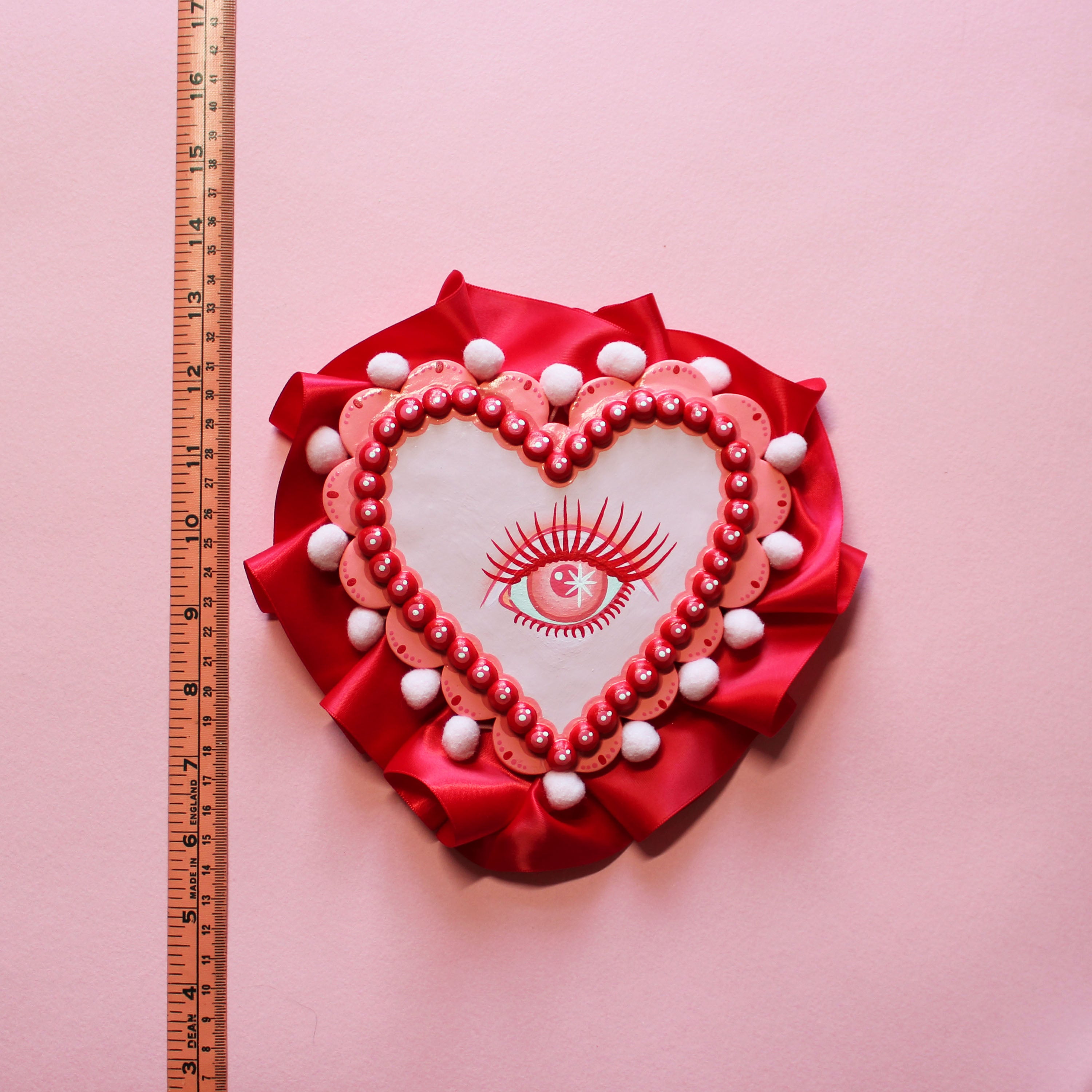 Heart Eyes Hand Painted Wall Hanging