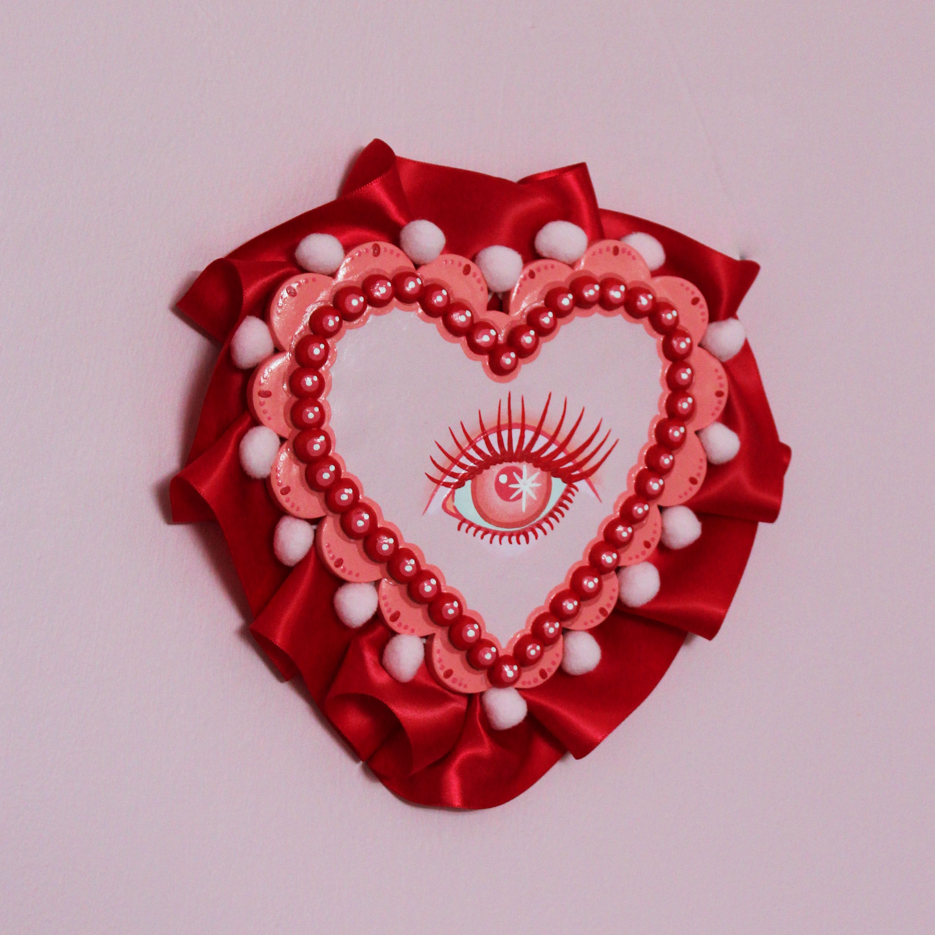 Heart Eyes Hand Painted Wall Hanging