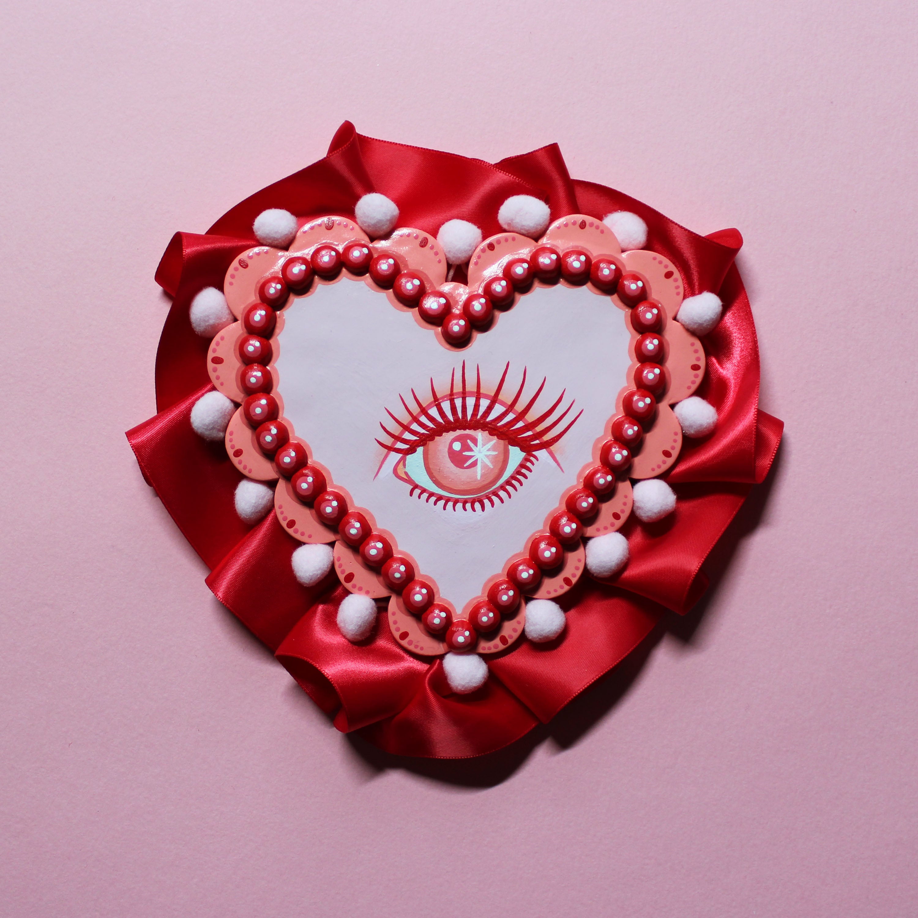 Heart Eyes Hand Painted Wall Hanging