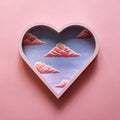 Pink Clouds Hand Painted Wooden Tray